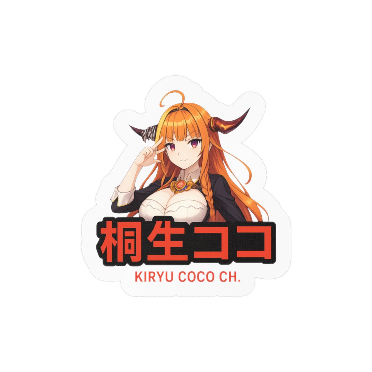 Kiryu Coco Hololive Sticker | Sassy Dragon VTuber Decal