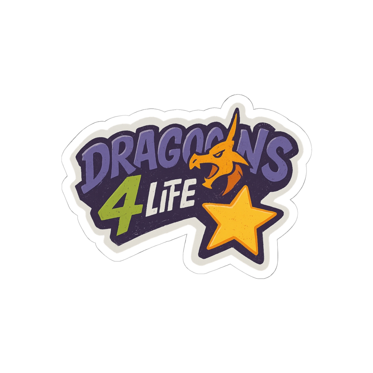 Dragoons 4 Life Bold Fantasy Warrior Sticker