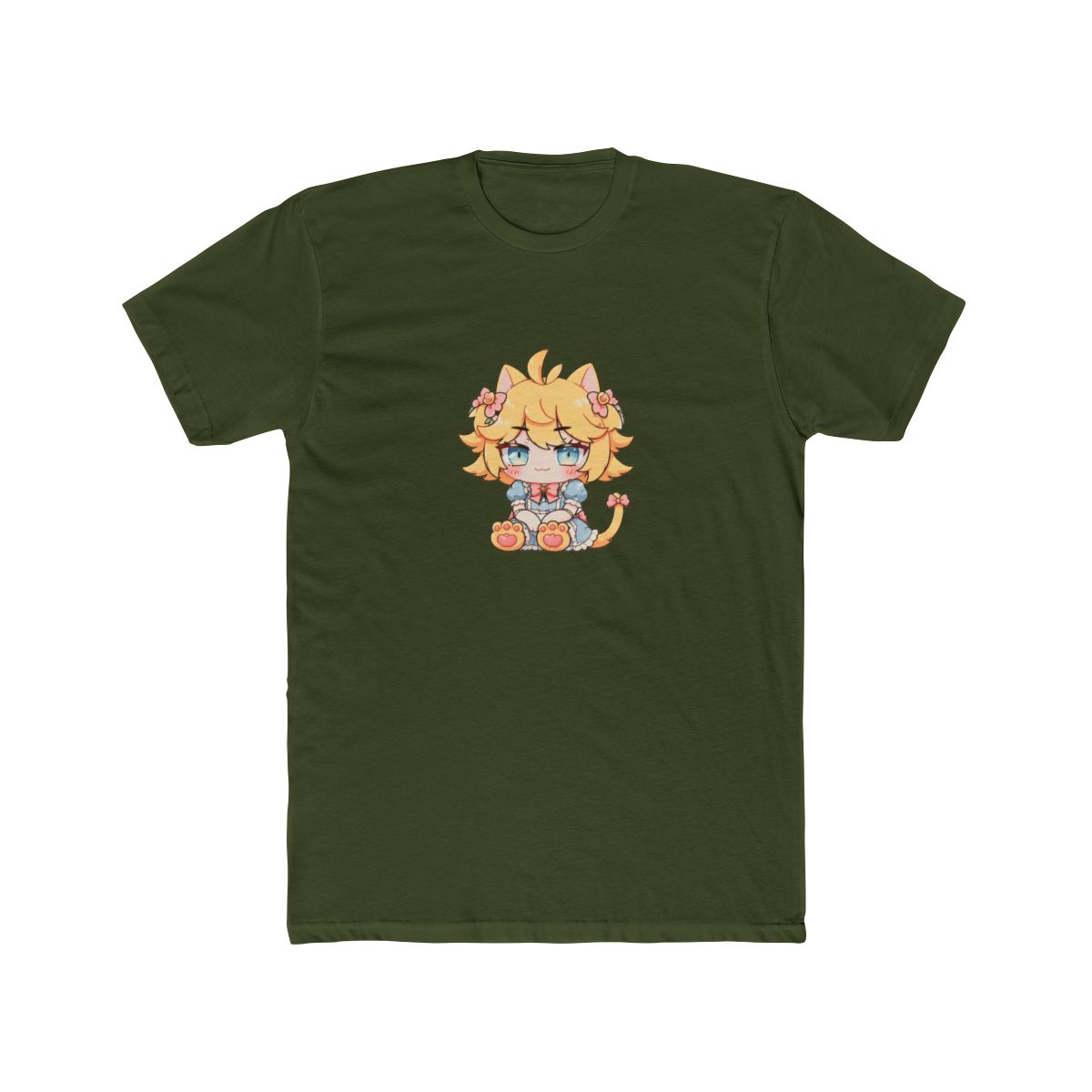 Kawaii Yellow Cat in Dress T Shirt