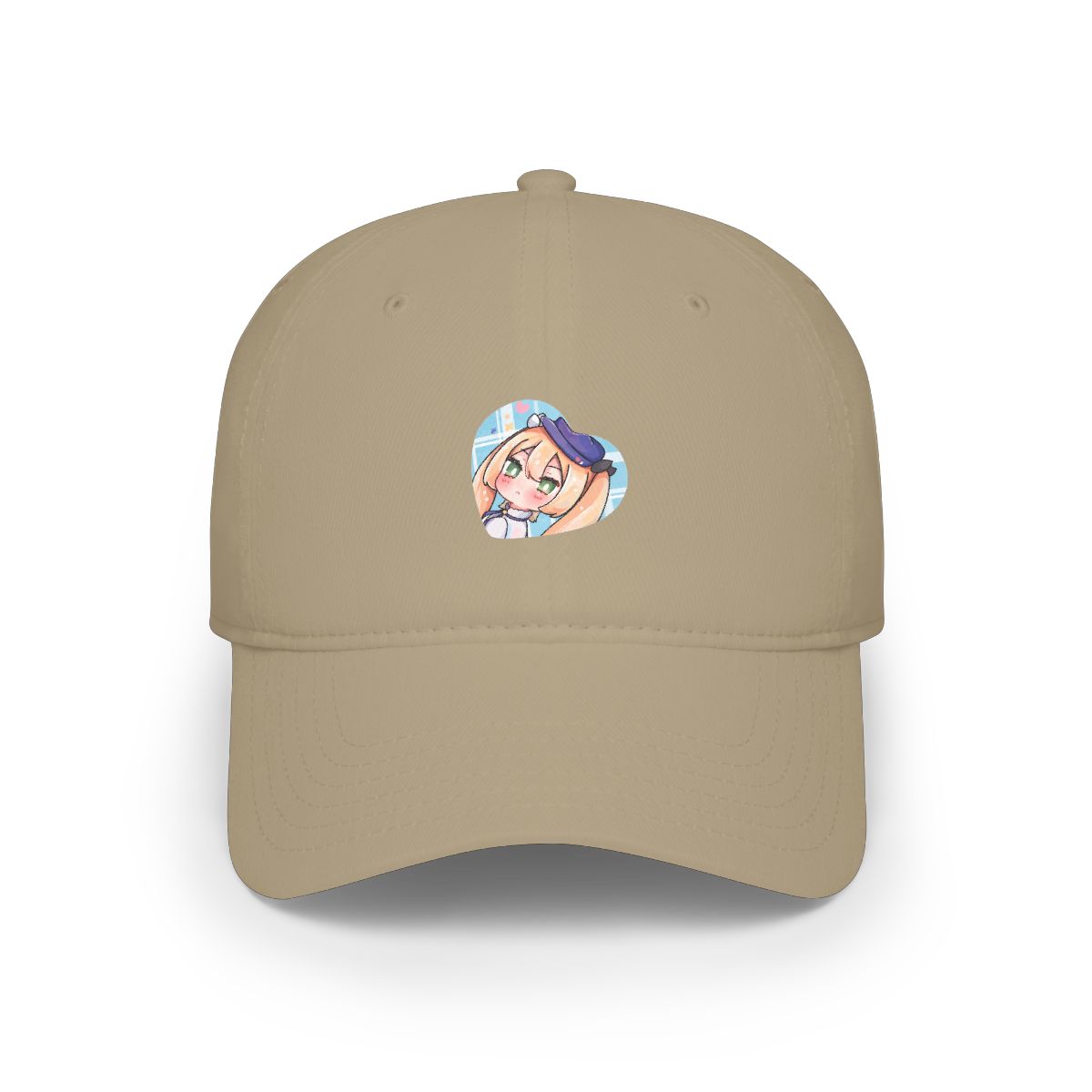 Whimsical Cartoon Girl Hat Heart-Shaped Button Pin