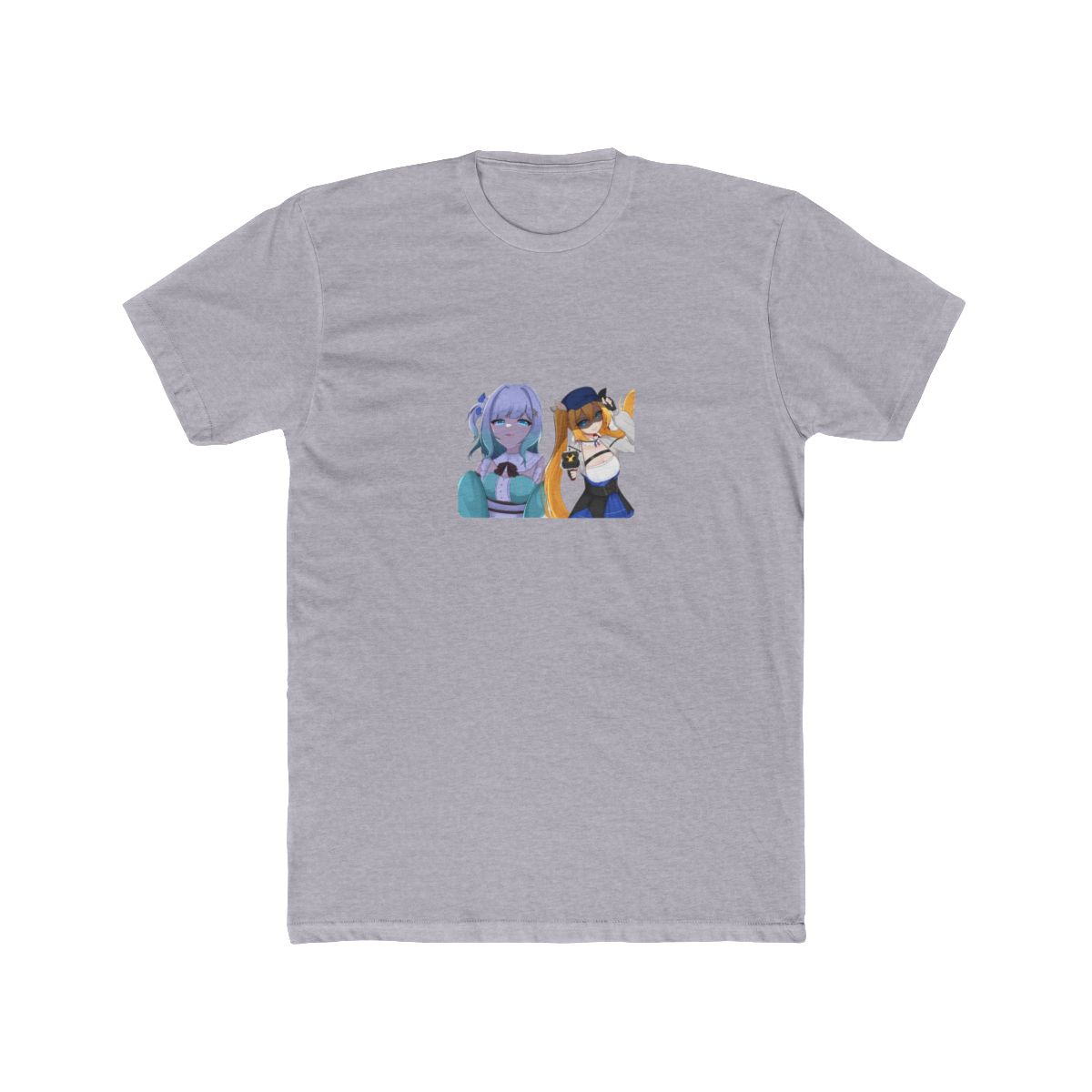 Cute Anime Girls Blue Hair Blonde Duo T Shirt