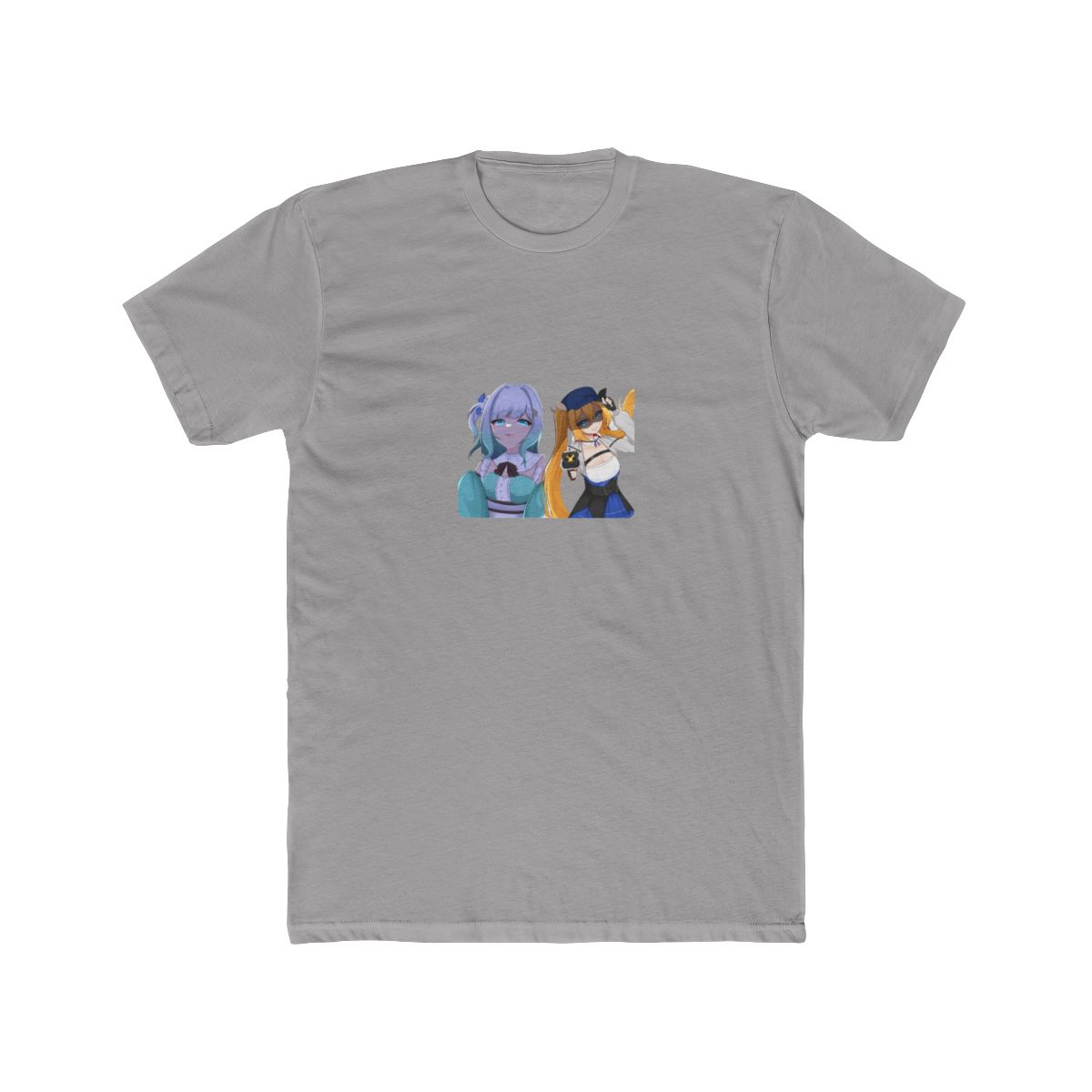 Cute Anime Girls Blue Hair Blonde Duo T Shirt